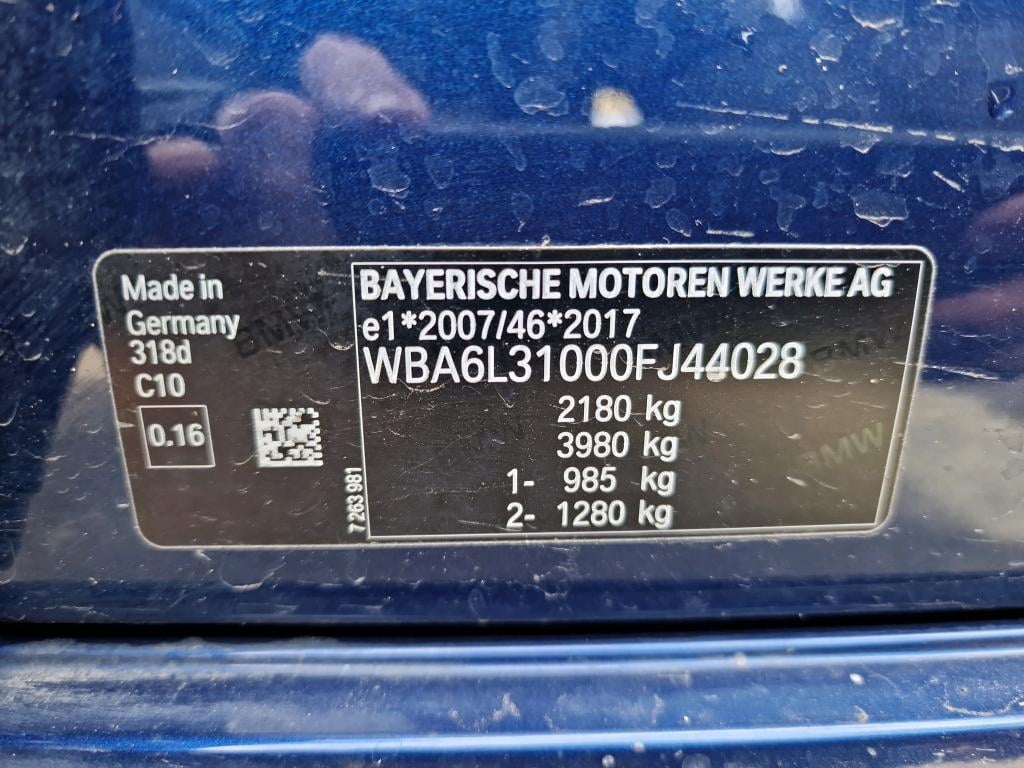 BMW 3 TOURING DIESEL - 2019 318 dA AdBlue -Business-Model Advantage- photo