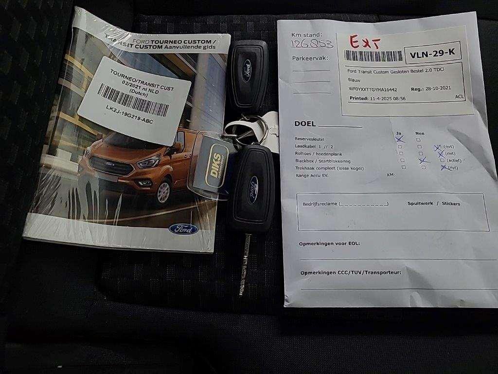 FORD Transit Custom Gesloten Bestel 300 2.0 TDCI L2H1 Trend photo