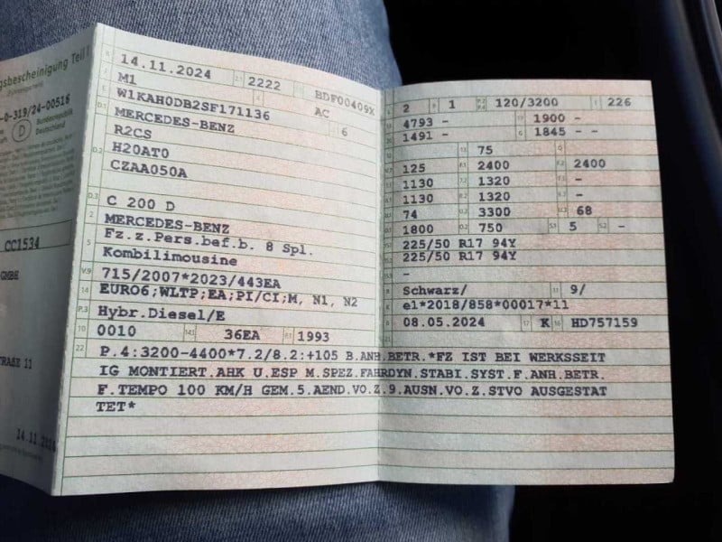 Mercedes-Benz C T-Modell (BM 206)(03.2021->) DE - Kb5 C 200 d EU6e, T Avantgarde (EURO 6e), 2024 - 2026 photo