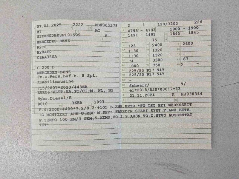 Mercedes-Benz C T-Modell (BM 206)(03.2021->) DE - Kb5 C 200 d EU6e, T Avantgarde (EURO 6e), 2024 - 2026 photo