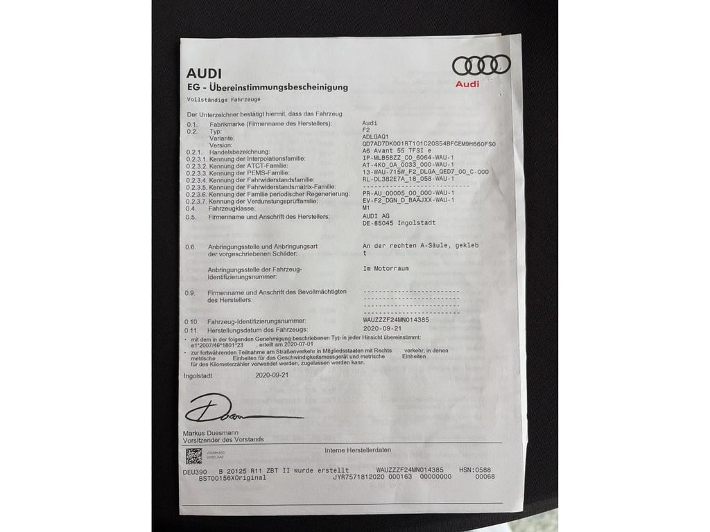 AUDI A6 Avant PHEV Avant PHEV 55 TFSI e Quattro Competition Sport S tronic photo